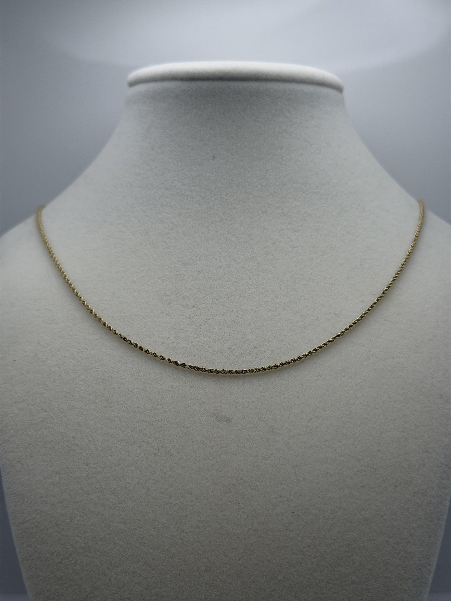 14k Yellow Gold Classic Rope Chain Necklace 24"
