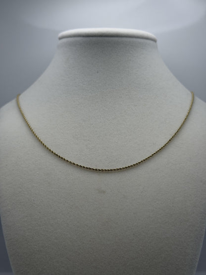 14k Yellow Gold Classic Rope Chain Necklace 24"