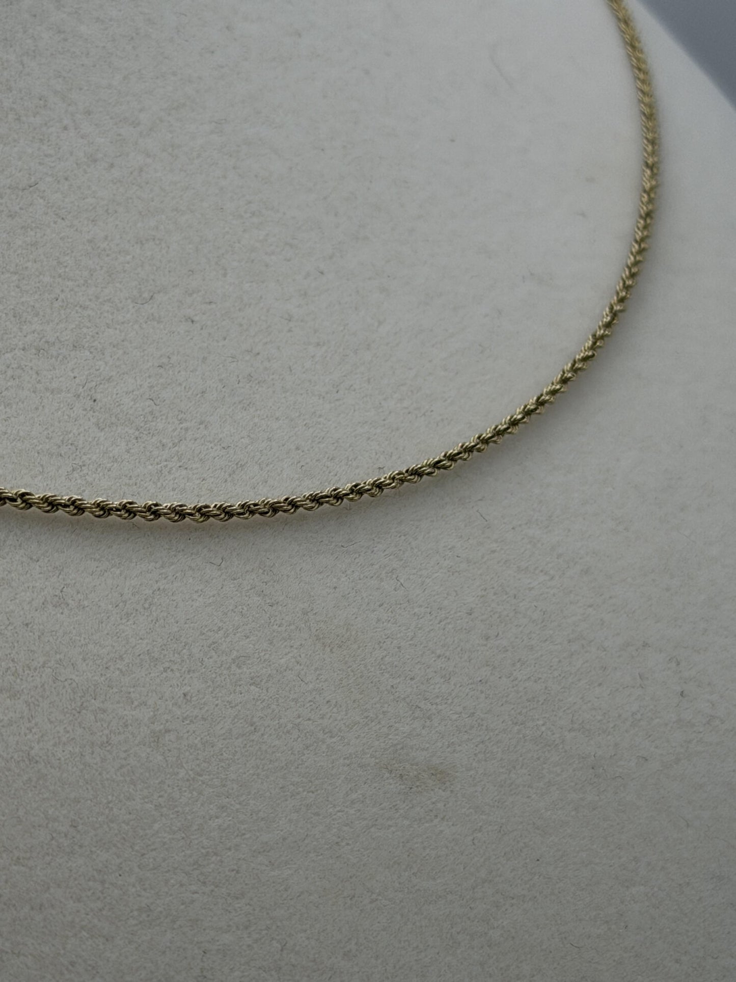 14k Yellow Gold Classic Rope Chain Necklace 24"
