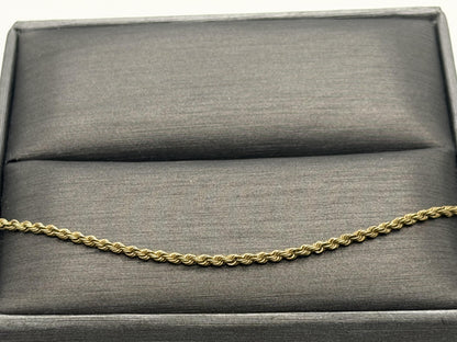 14k Yellow Gold Classic Rope Chain Necklace 24"