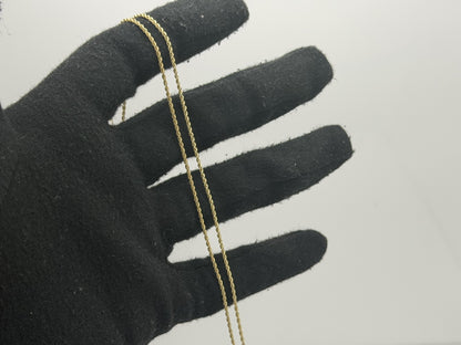 14k Yellow Gold Classic Rope Chain Necklace 24"