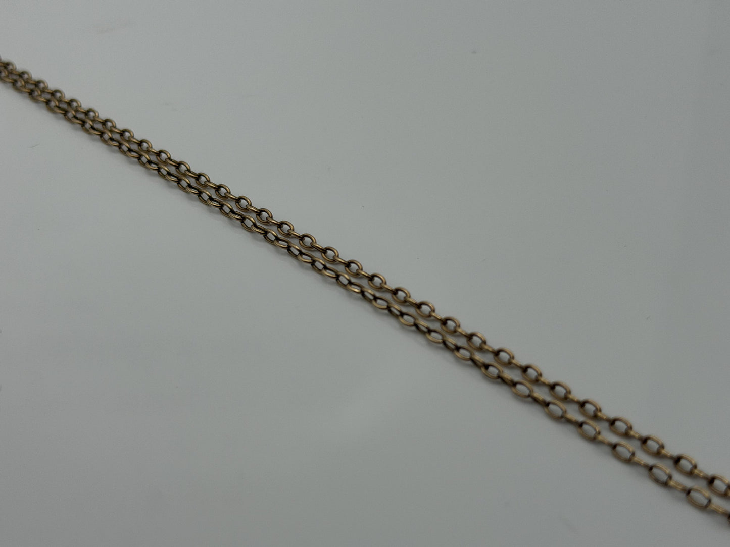 14k Round Chain Link Solid Gold Necklace 30" Double Choker