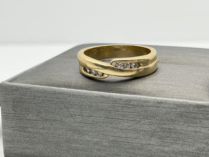 14k Yellow Gold Mens Diamond Ring. Wedding Ring. Anniversary Band Ring.