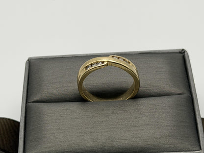 14k Yellow Gold Mens Diamond Ring. Wedding Ring. Anniversary Band Ring.