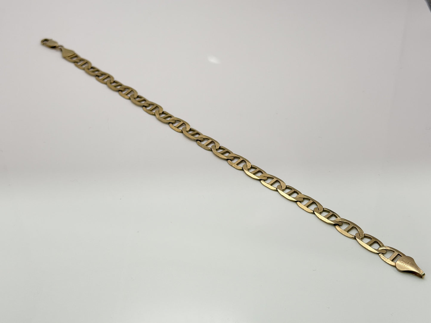 Cuban 10k Solid HEAVY 12gr ITALY Gold Bracelet 10" chain