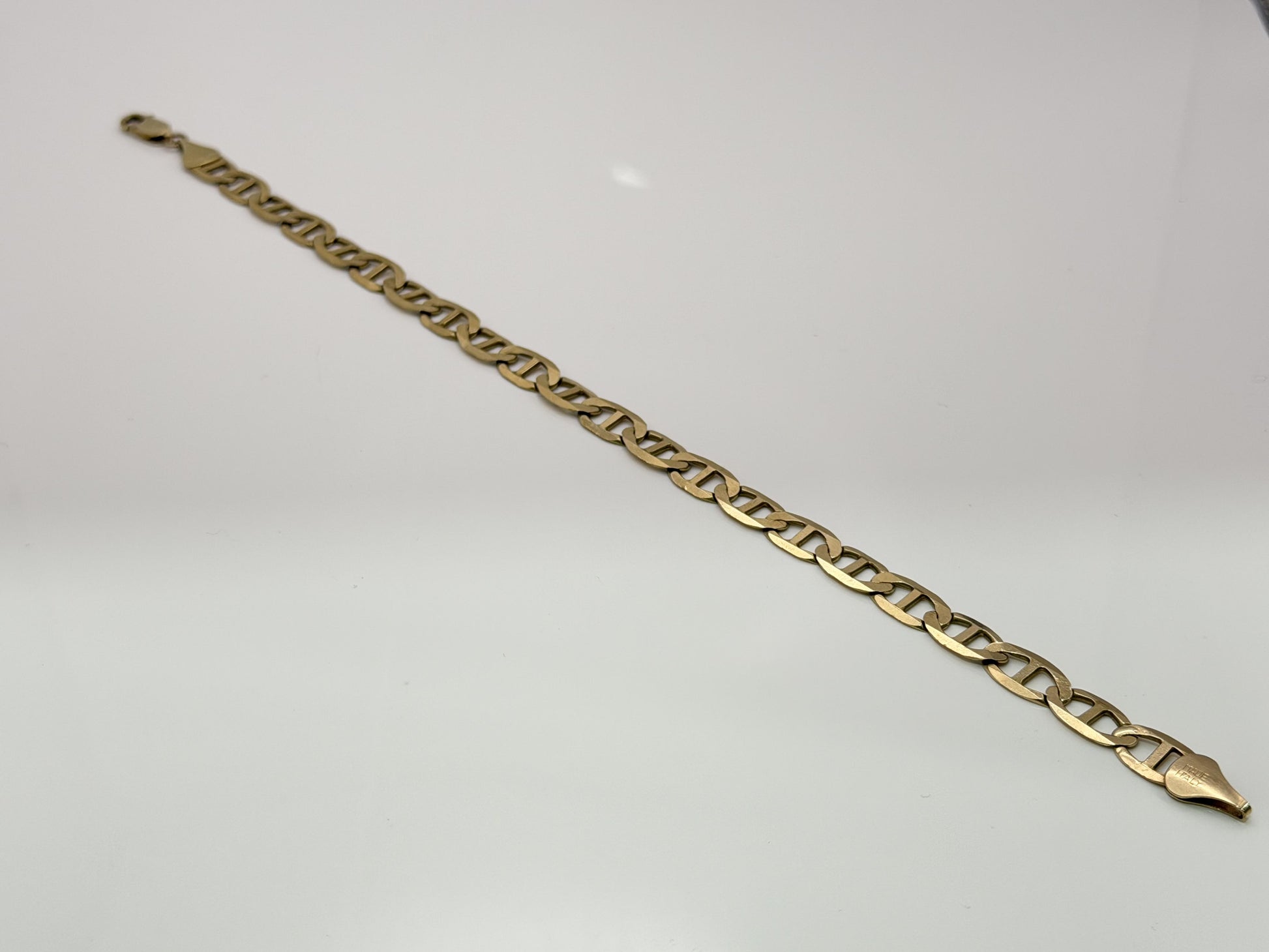 Cuban 10k Solid HEAVY 12gr ITALY Gold Bracelet 10" chain
