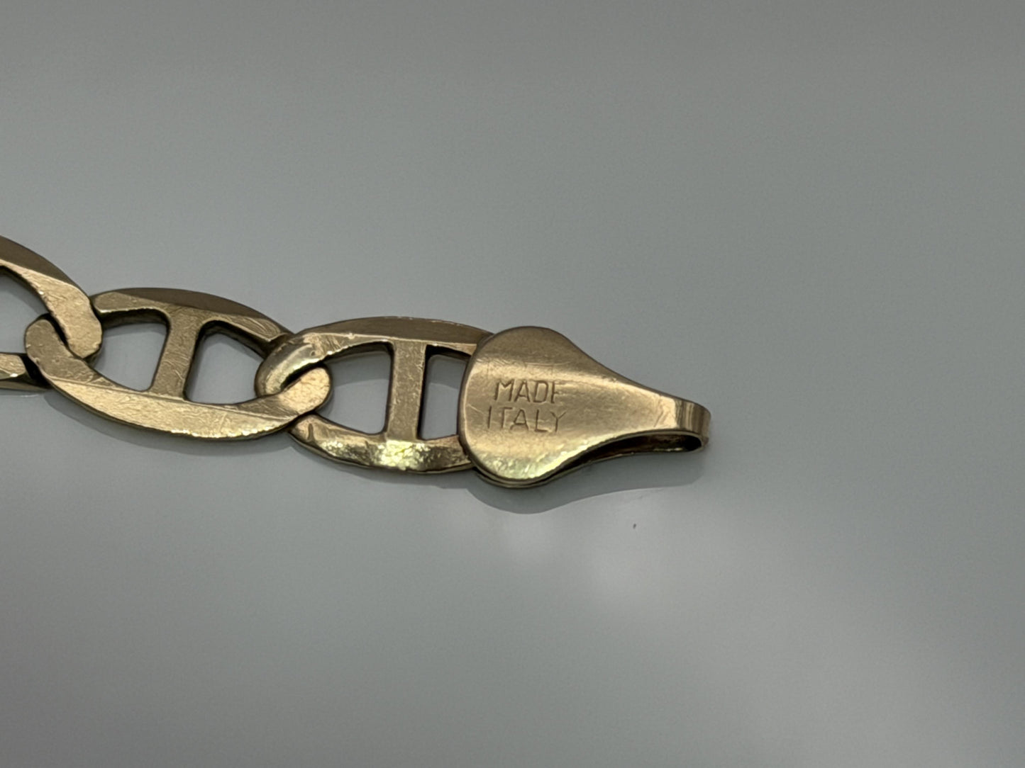 Cuban 10k Solid HEAVY 12gr ITALY Gold Bracelet 10" chain