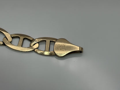 Cuban 10k Solid HEAVY 12gr ITALY Gold Bracelet 10" chain