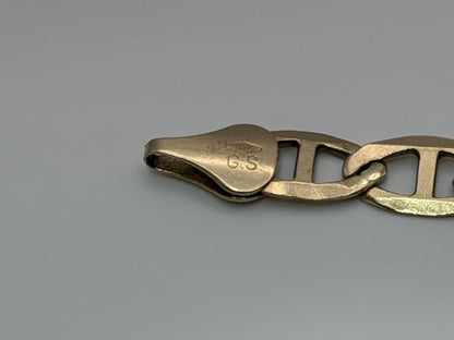 Cuban 10k Solid HEAVY 12gr ITALY Gold Bracelet 10" chain