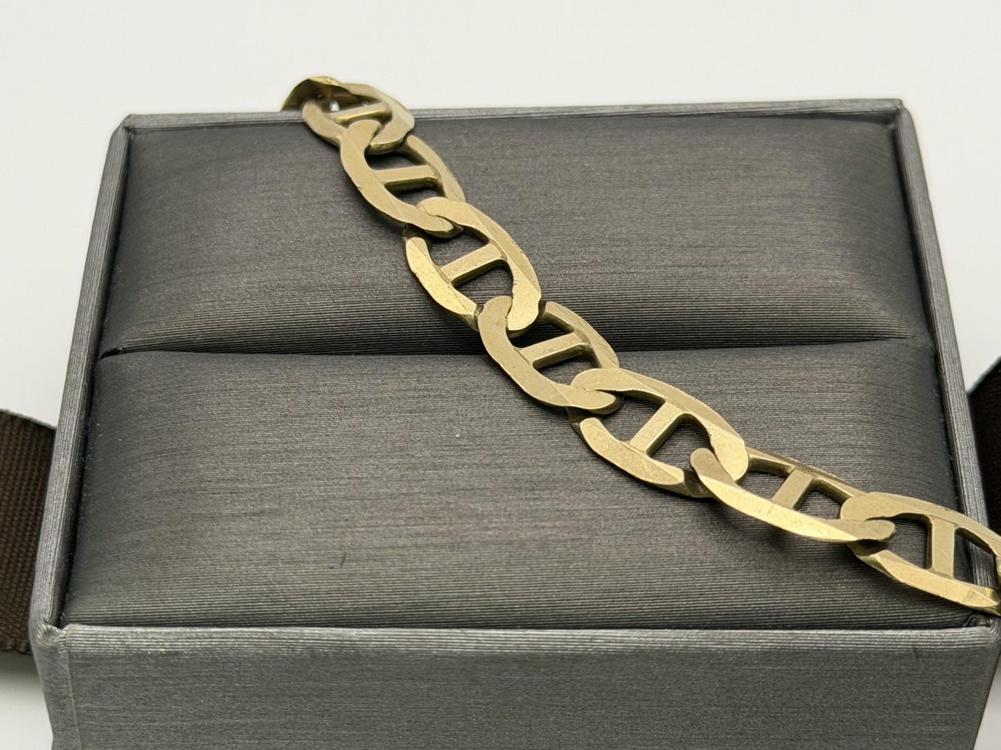 Cuban 10k Solid HEAVY 12gr ITALY Gold Bracelet 10" chain