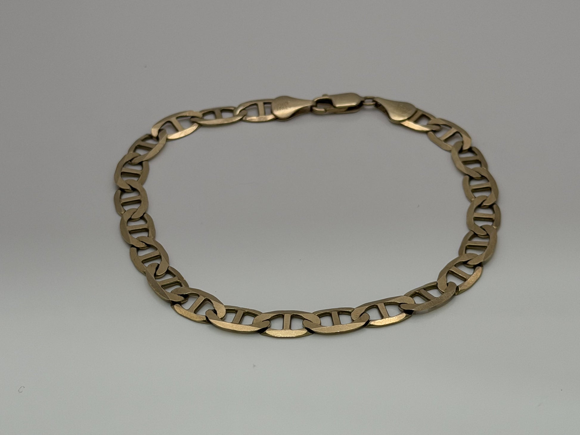 Cuban 10k Solid HEAVY 12gr ITALY Gold Bracelet 10" chain