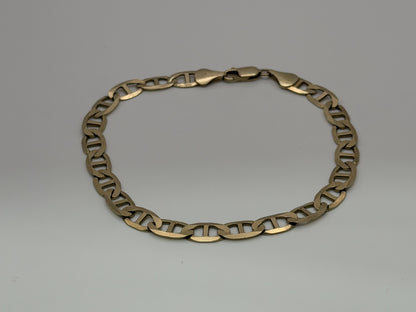 Cuban 10k Solid HEAVY 12gr ITALY Gold Bracelet 10" chain