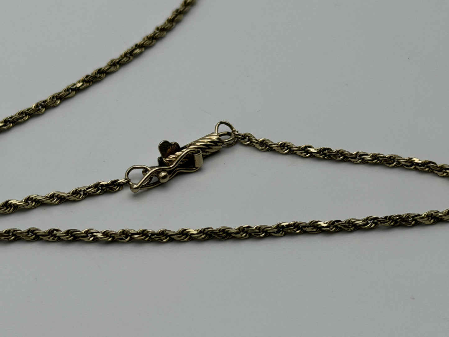 14k Yellow Gold Twisted Rope Chain 25" Speciality Gold Rope Necklace