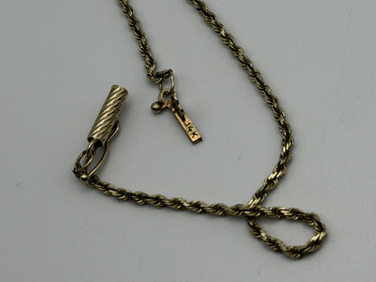 14k Yellow Gold Twisted Rope Chain 25" Speciality Gold Rope Necklace
