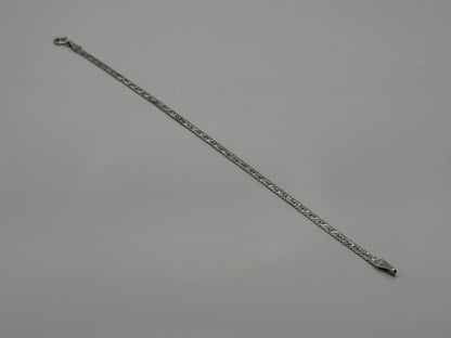 14k Specialty White Gold Herring Bone Chain ITALY 7" Bracelet
