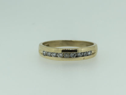 14k Mens Diamond Channel Ring .50ctw Eternity Band Ring Wedding Anniversary