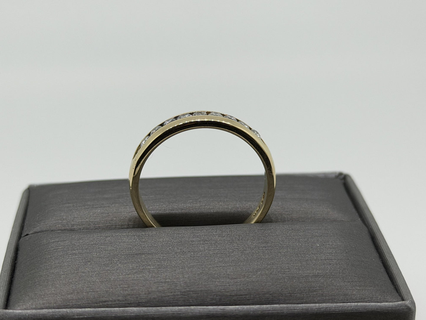 14k Mens Diamond Channel Ring .50ctw Eternity Band Ring Wedding Anniversary