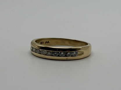 14k Mens Diamond Channel Ring .50ctw Eternity Band Ring Wedding Anniversary