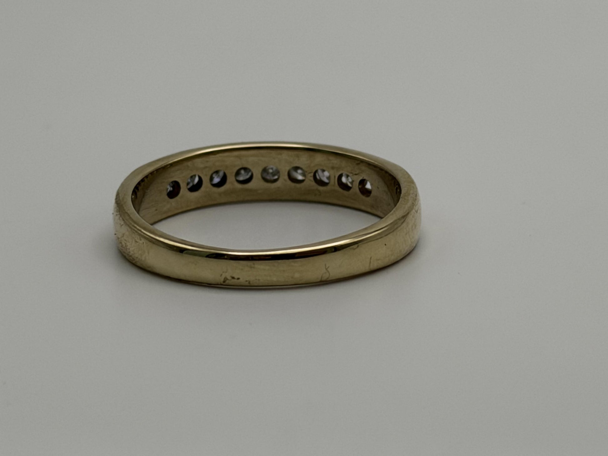 14k Mens Diamond Channel Ring .50ctw Eternity Band Ring Wedding Anniversary