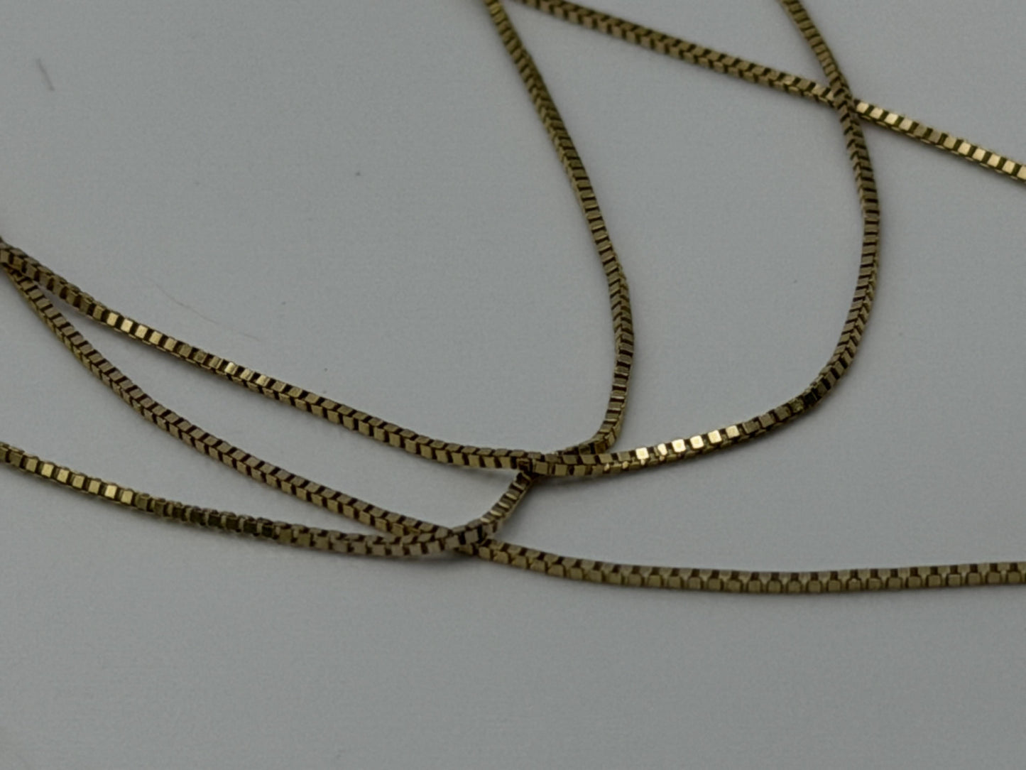 14K Yellow Gold  Diamond Love Heart Gold Box Chain Heart Pendant Necklace