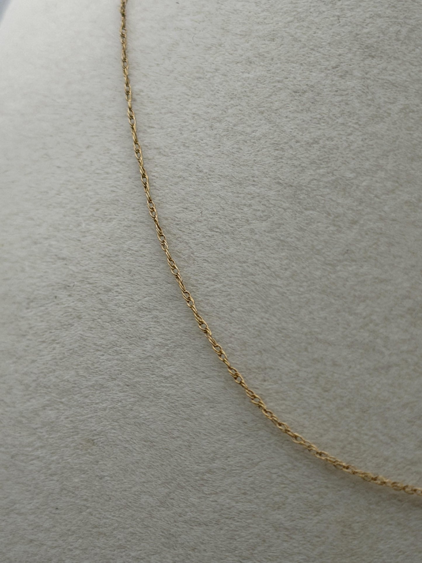 10k Yellow Gold Necklace Delicate Minimalist Layering Chain 16"