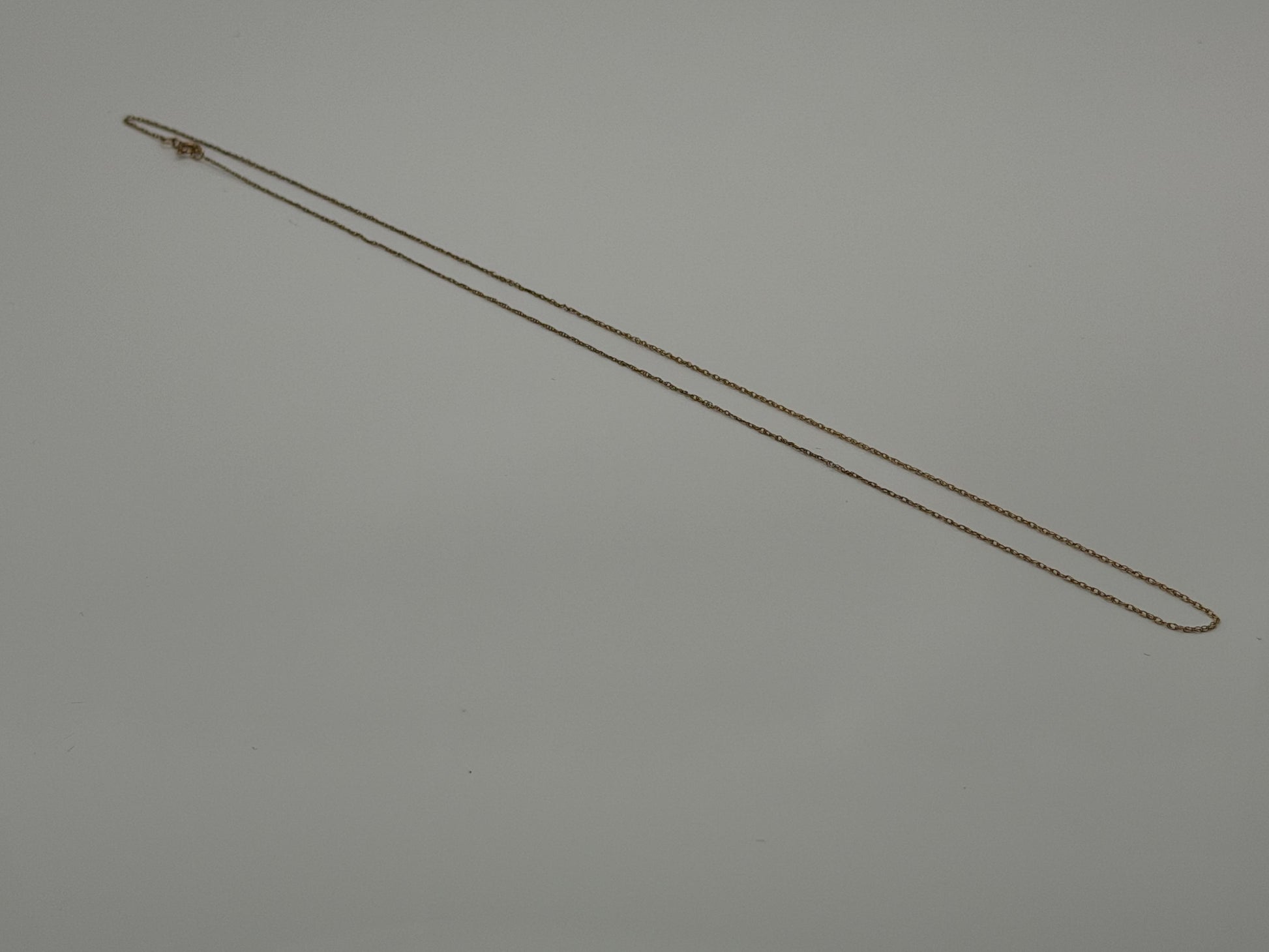 10k Yellow Gold Necklace Delicate Minimalist Layering Chain 16"
