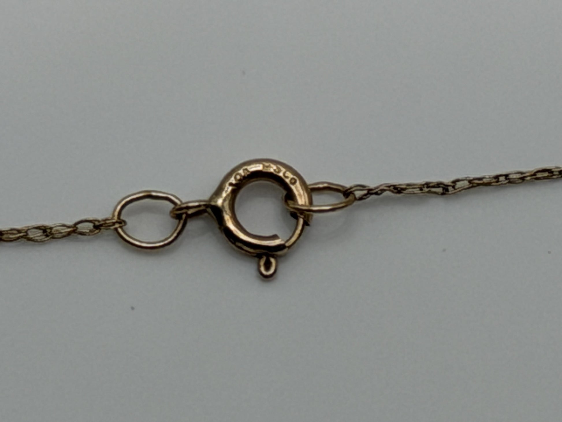 10k Yellow Gold Necklace Delicate Minimalist Layering Chain 16"