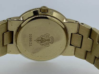 Vintage Gucci Gold Watch, Roman Numeral Bezel, Swiss Made 3000L, Luxury Designer