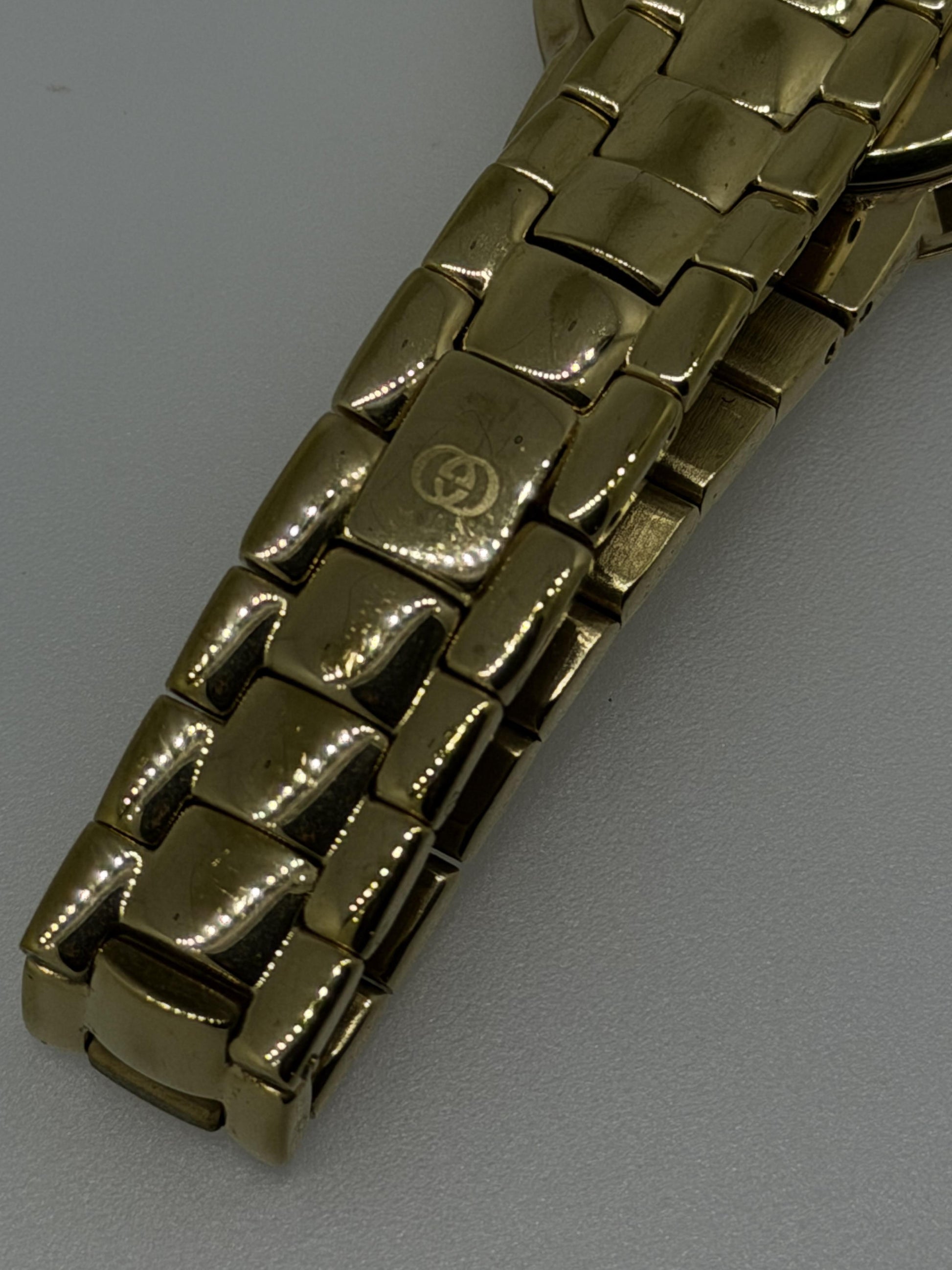 Vintage Gucci Gold Watch, Roman Numeral Bezel, Swiss Made 3000L, Luxury Designer