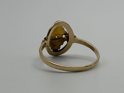 Vintage 10k Black Hills Gold Leaf and Vine Multi-Tone Gold Signet Statement Ring