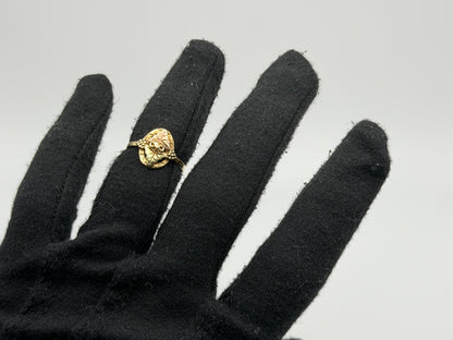 Vintage 10k Black Hills Gold Leaf and Vine Multi-Tone Gold Signet Statement Ring