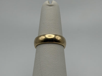 14k Heavy 5.8gr Solid Gold JR Wood Plain Comfort Fit Ring 5.5 mm Wedding Cigar