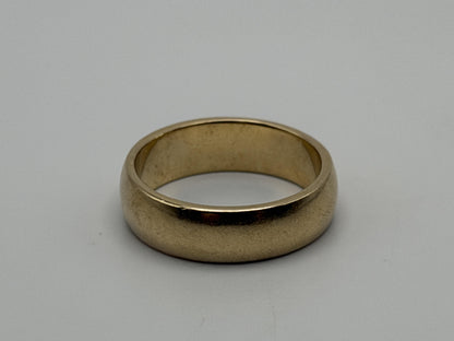 14k Heavy 5.8gr Solid Gold JR Wood Plain Comfort Fit Ring 5.5 mm Wedding Cigar