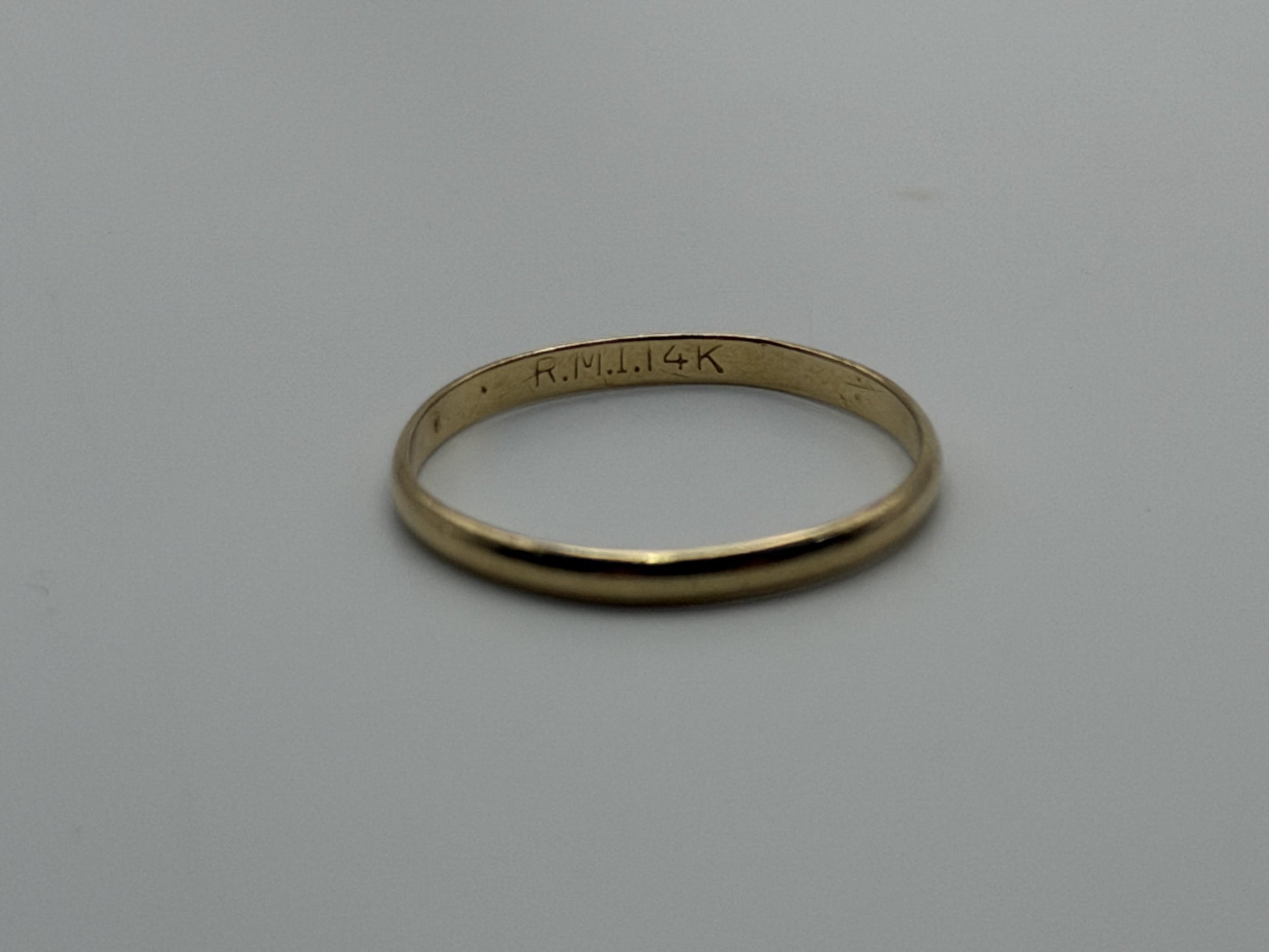 14k Yellow Gold Comfort Fit Wedding Band Anniversary Ring