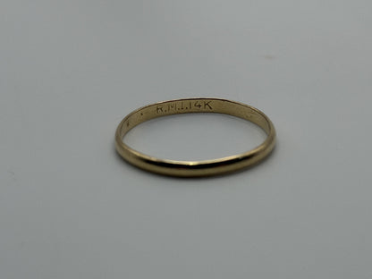 14k Yellow Gold Comfort Fit Wedding Band Anniversary Ring