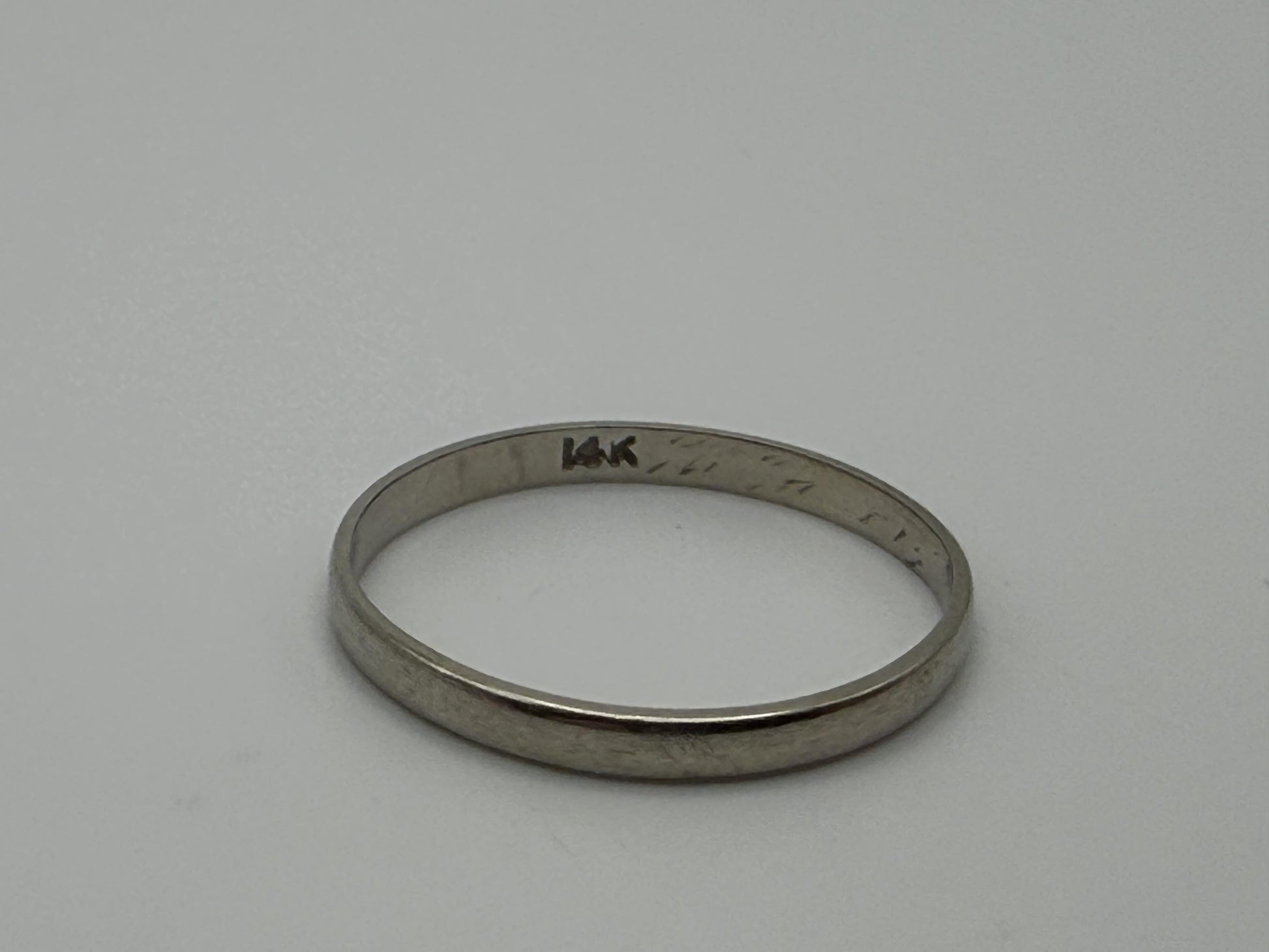 Wedding Ring 14K White Gold Wedding Band Comfort Fit Ring