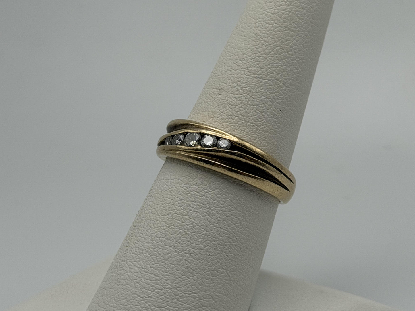 14k Yellow Gold Solid Gold Diamond Wedding Band Anniversary Ring