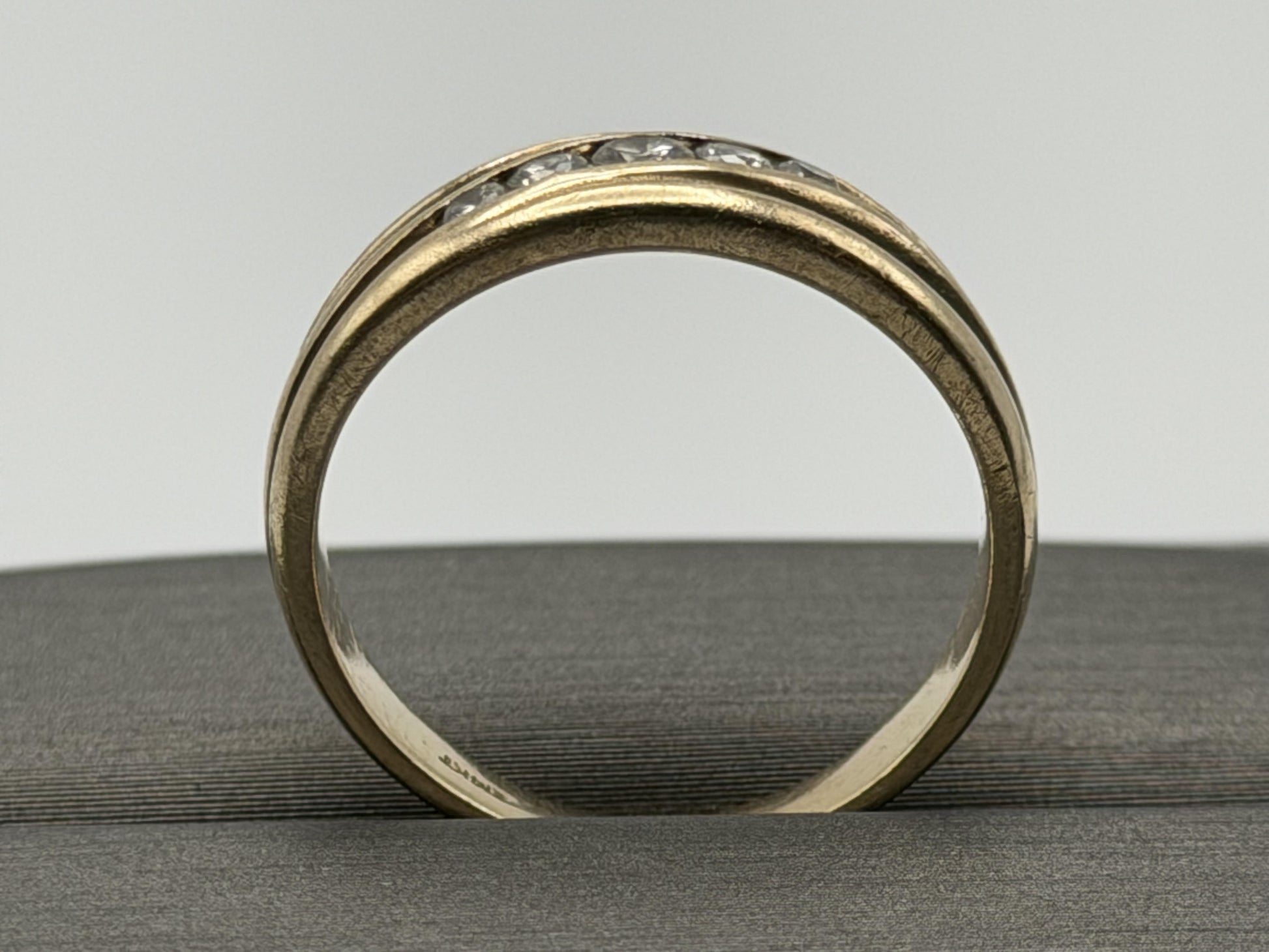 14k Yellow Gold Solid Gold Diamond Wedding Band Anniversary Ring