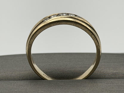 14k Yellow Gold Solid Gold Diamond Wedding Band Anniversary Ring