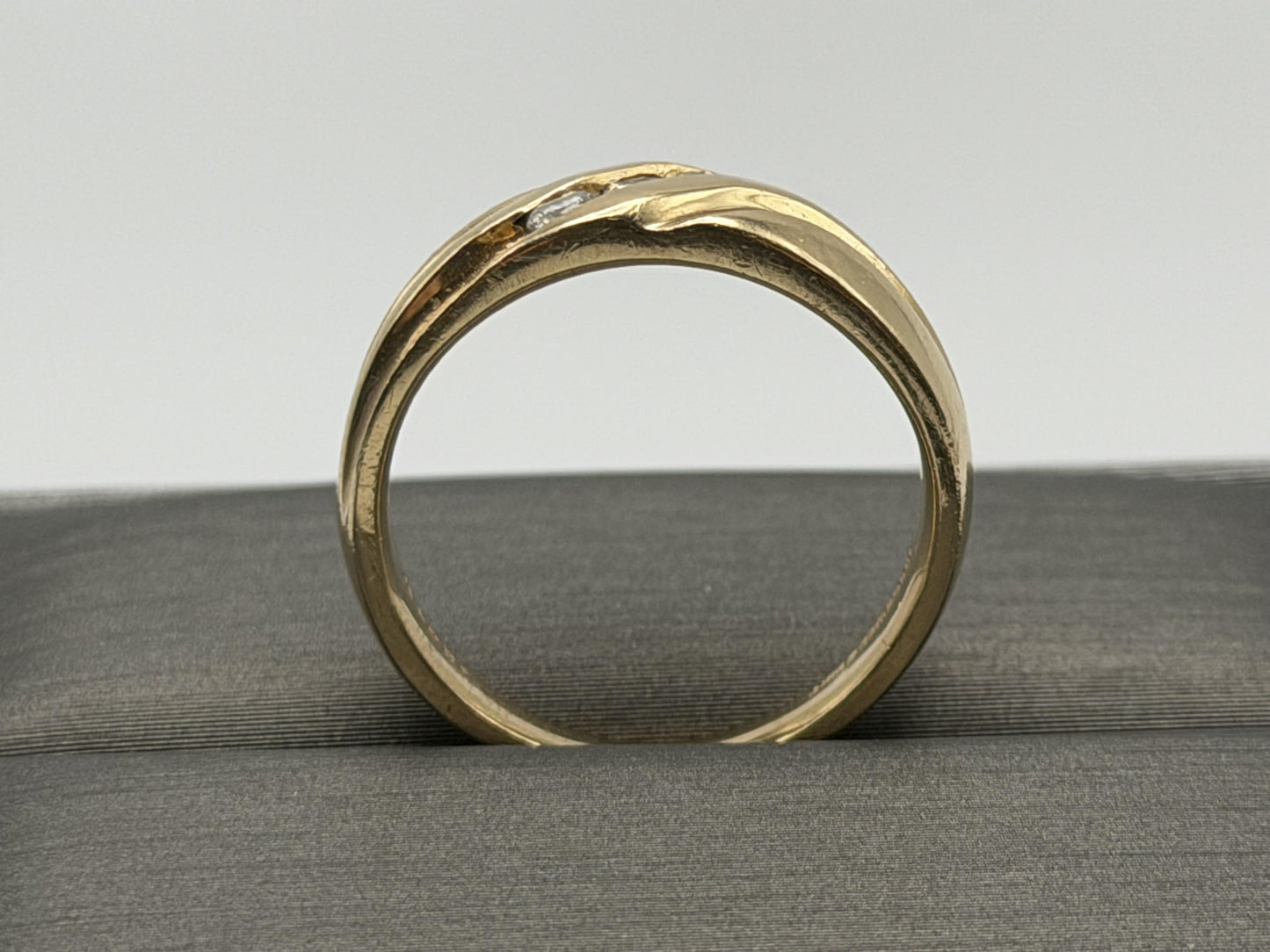 14k Yellow Gold JR Wood Solid Gold .25 ct Diamond 7mm Wedding Band Anniversary