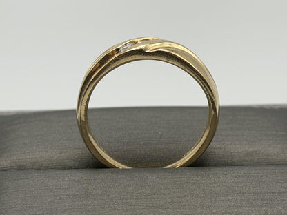 14k Yellow Gold JR Wood Solid Gold .25 ct Diamond 7mm Wedding Band Anniversary