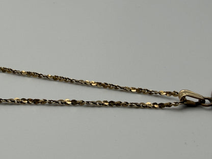 14K Gold Israel Aragot Silhouette Harp King David's Coin Pendant Necklace