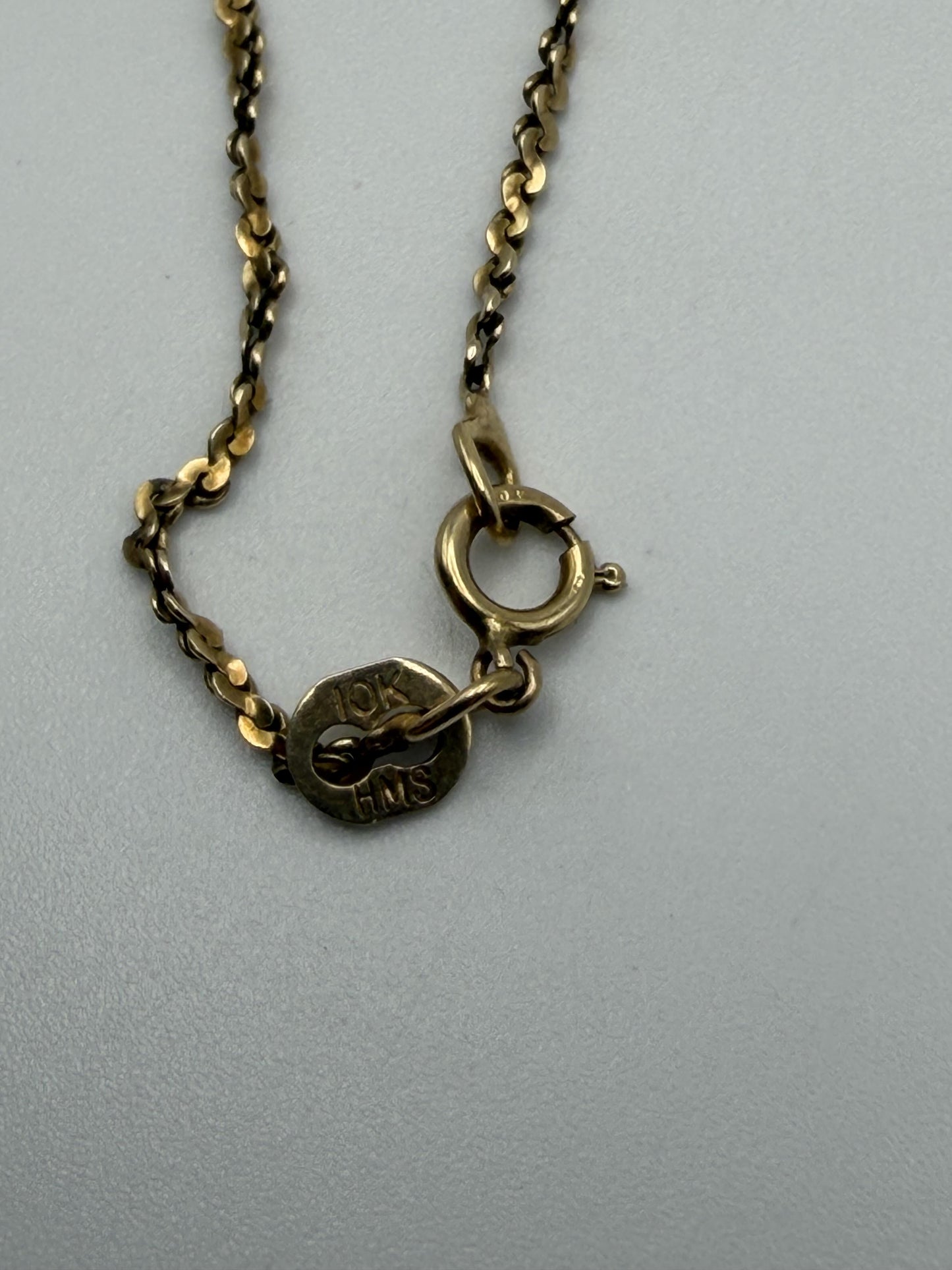 14K Gold Israel Aragot Silhouette Harp King David's Coin Pendant Necklace
