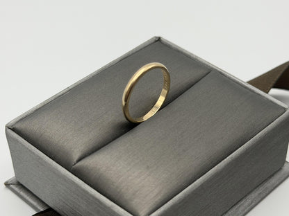 14k Yellow Gold JR Wood 2mm Wedding Band Comfort Fit Wedding Ring Anniversary