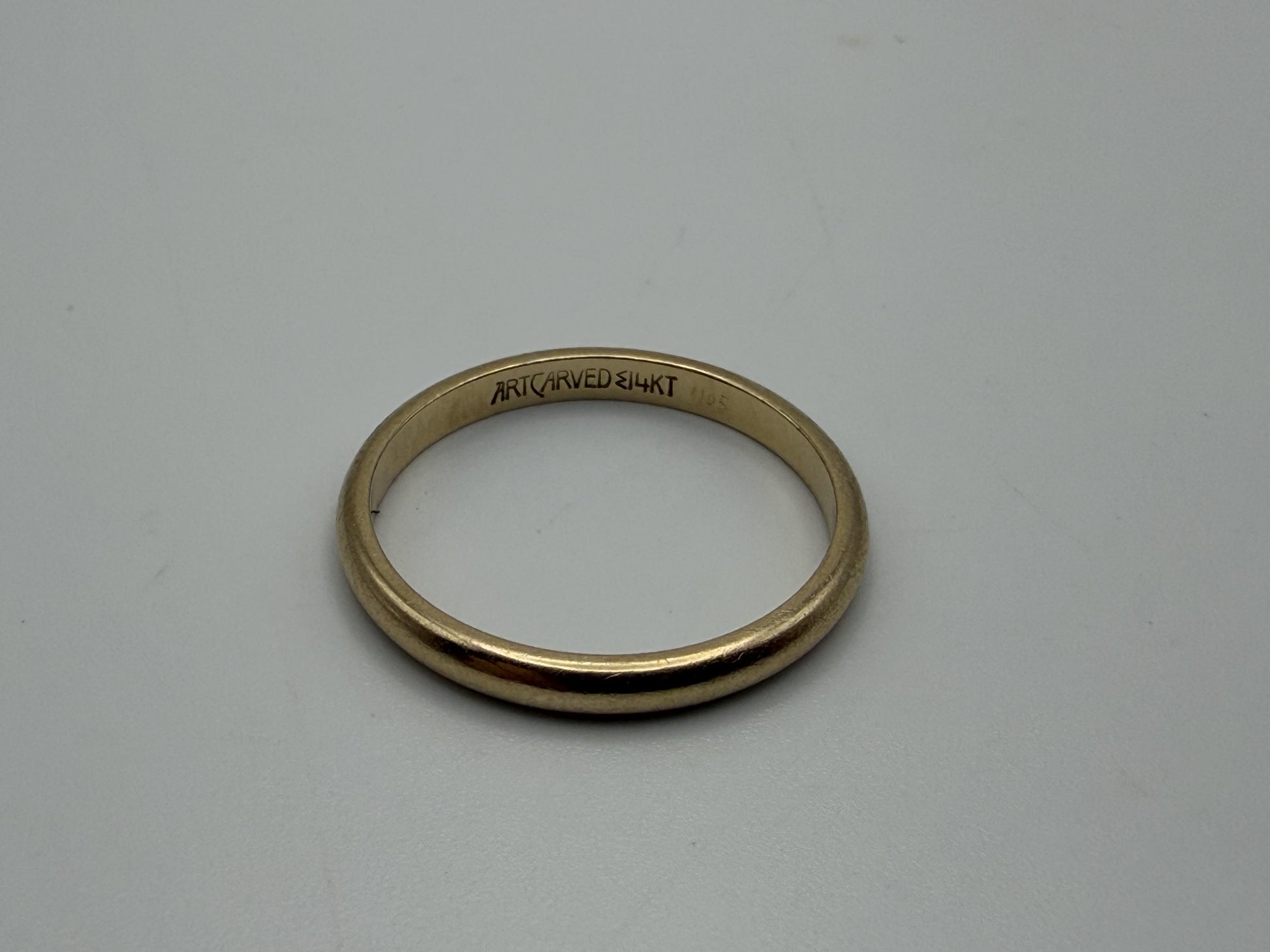 14k Yellow Gold JR Wood 2mm Wedding Band Comfort Fit Wedding Ring Anniversary