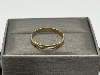 14k Yellow Gold 3mm Wedding Band Comfort Fit Wedding Ring. Anniversary Band.