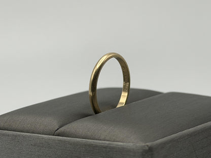 14k Yellow Gold JR Wood 2mm Wedding Band Comfort Fit Wedding Ring Anniversary