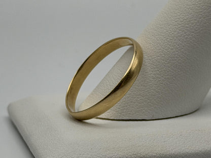 14k Yellow Gold 3mm Wedding Band Comfort Fit Wedding Ring. Anniversary Band.