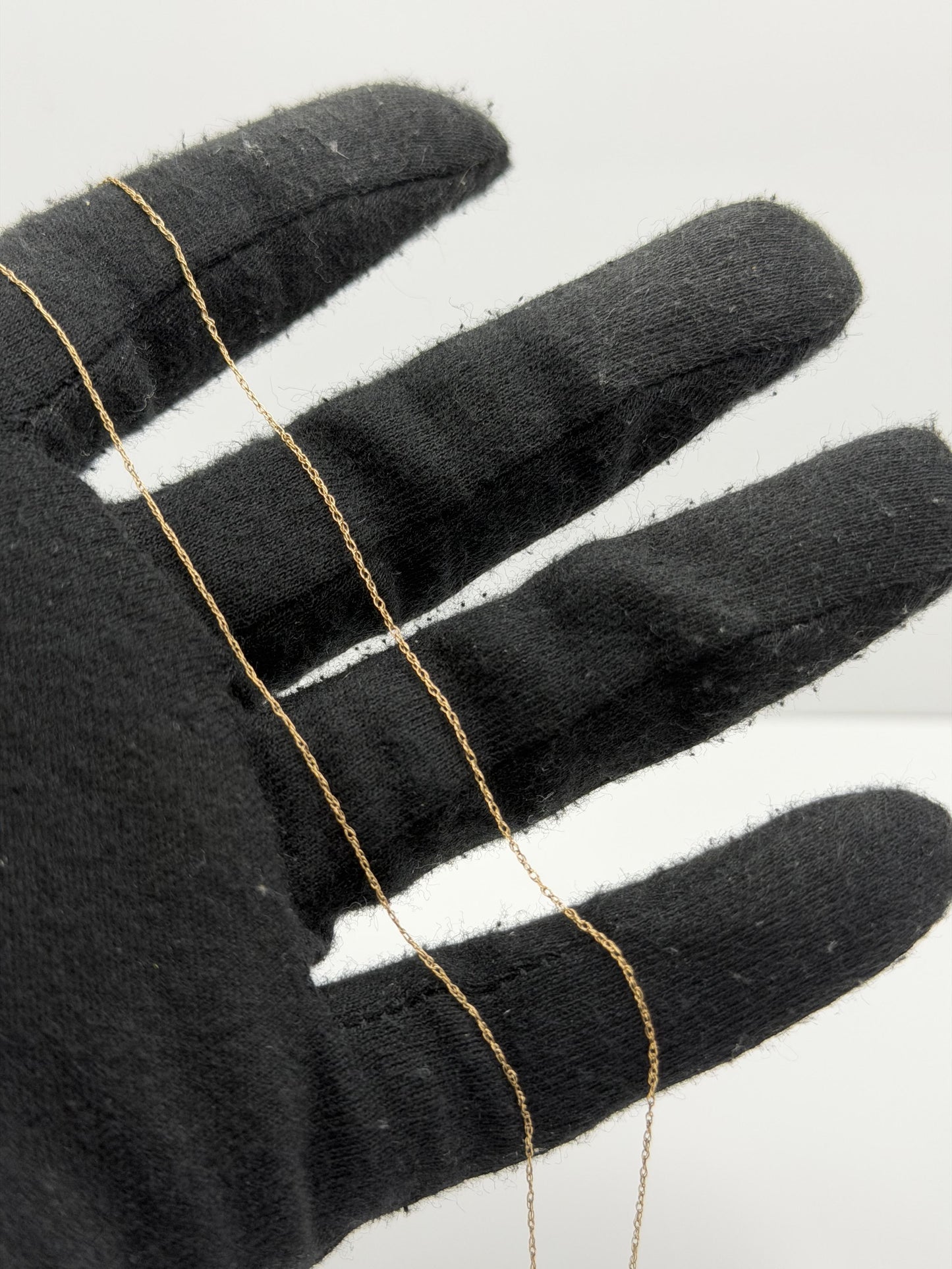 10k Yellow Gold Necklace Delicate Minimalist Layering Chain 16"