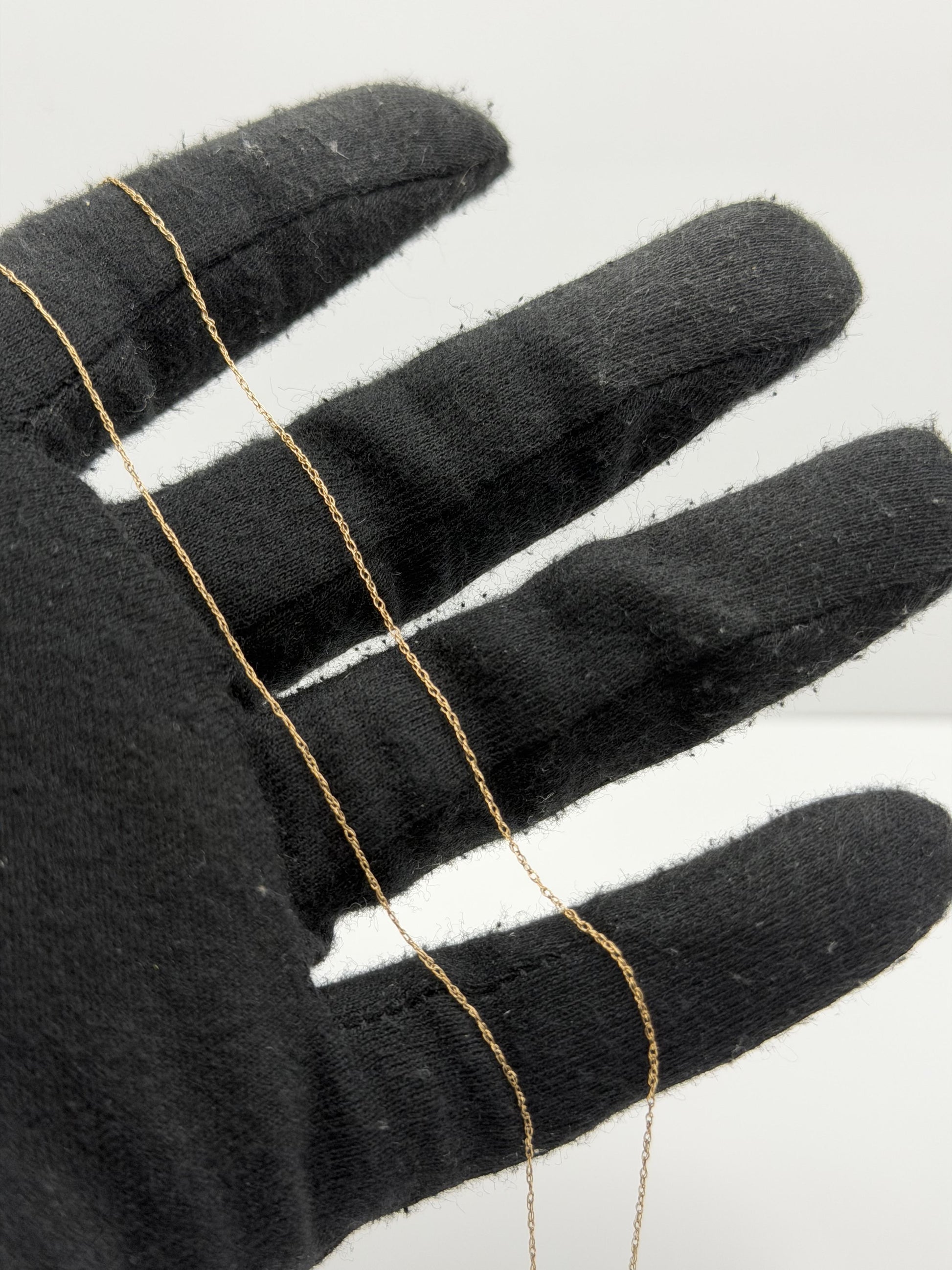 10k Yellow Gold Necklace Delicate Minimalist Layering Chain 16"